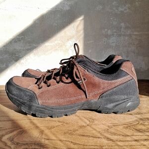 370a. brown & black Nevados leather lace up hiking shoes, 13